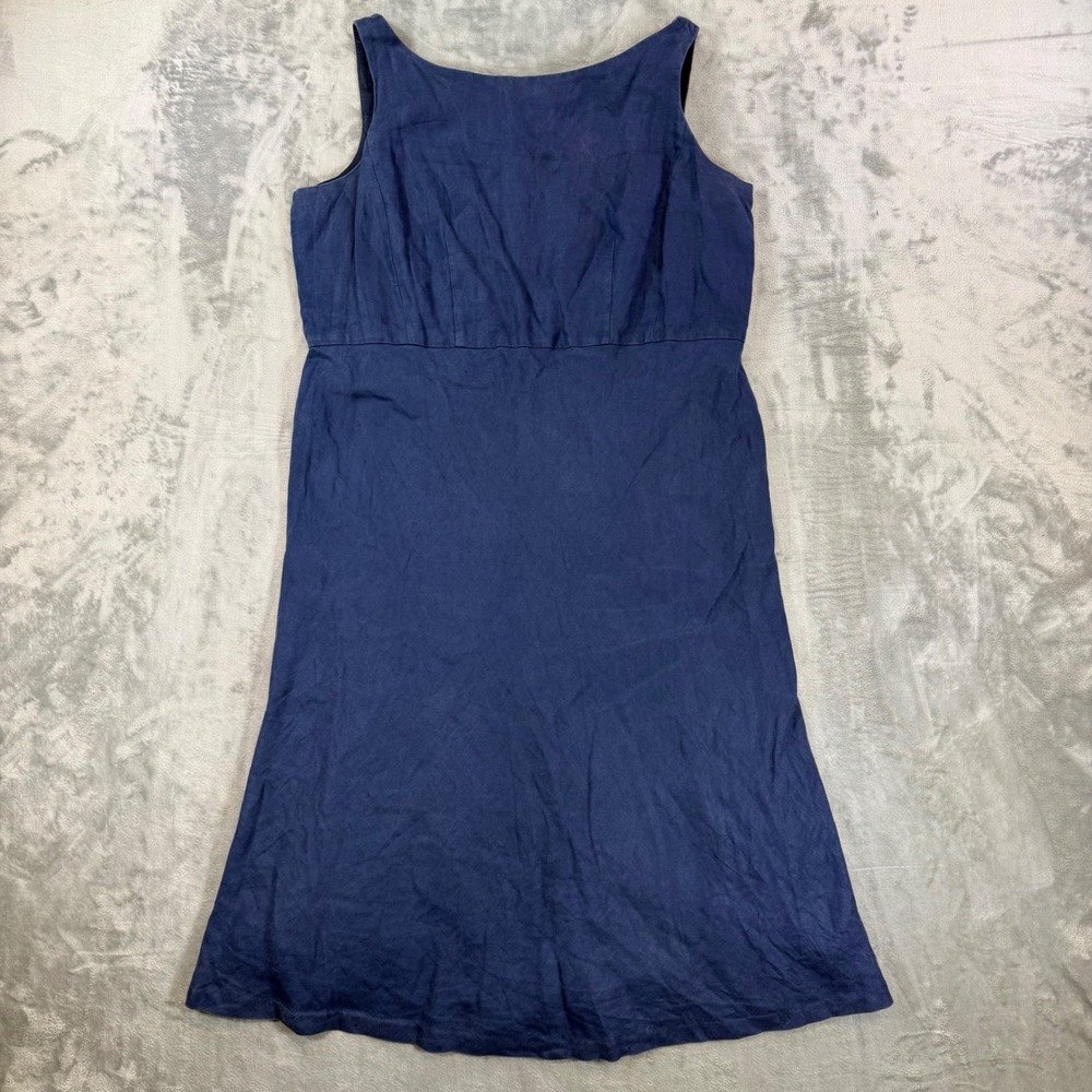 Lafayette 148 New York Navy Blue Midi Dress